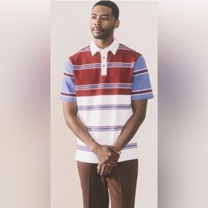 BOGEY BOYS MENS THE GOAT Pique POLO STRIPES.‎ Golfing Streetwear Macklemore NEW